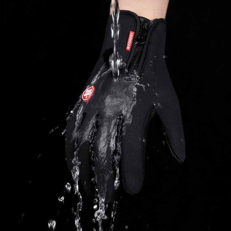 Winter Gloves, Waterproof Sports Gloves With Fleece